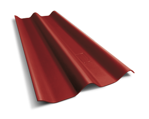 กระเบื้องหลังคา ลอนคู่ ตราเพชร สีมาตรฐาน สีแดงมั่งมี 4มม. 5มม  แบบลอน  ราคาโรงงาน จัดส่งทั่วประเทศ